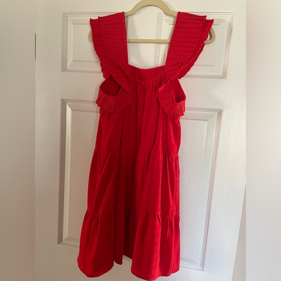 Entro Red Ruffle Dress - Picture 4 of 5